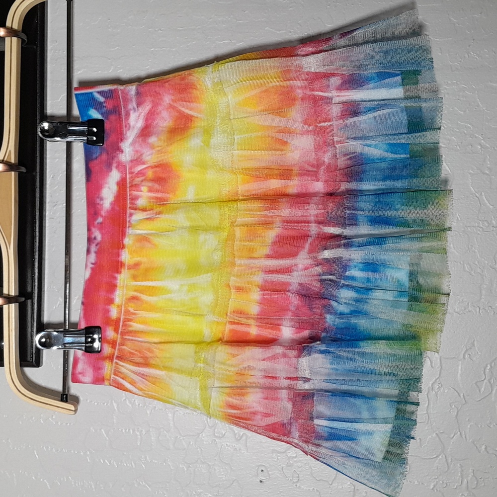 DISNEY Skort Layered Tye Dye Skirt Shorts 6X